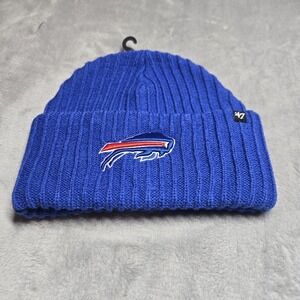 Buffalo Bills 47 Brand Knit Beanie Hat Blue Cuffed NFL Winter Cap OSFA New